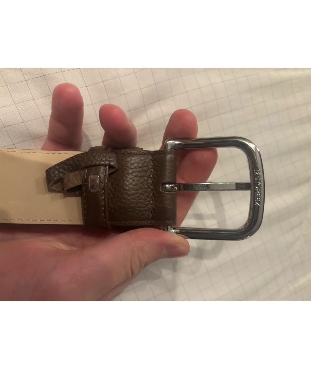 12 STOREEZ Коричневый кожаный ремень, фото 3