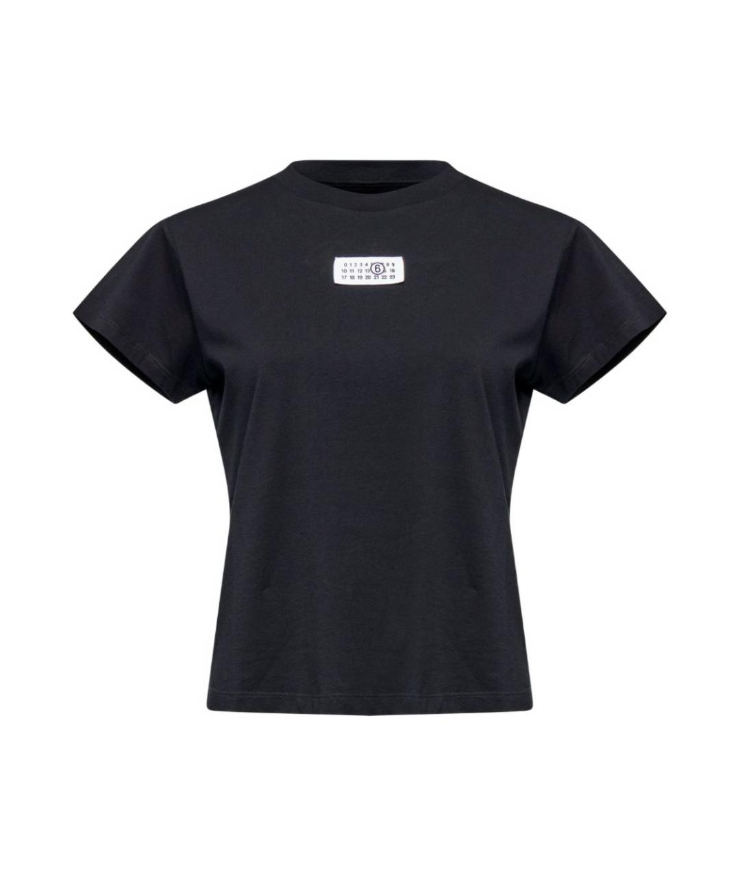 MM6 MAISON MARGIELA Черная хлопковая футболка, фото 1