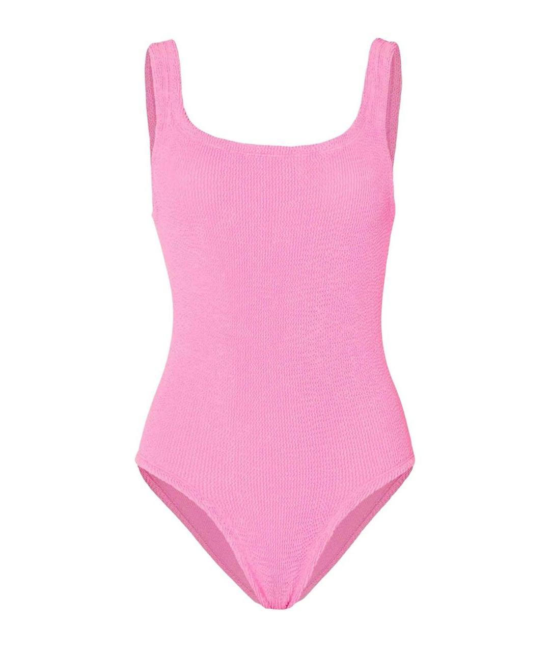 HUNZA G Розовый полиамидовый купальник, фото 1