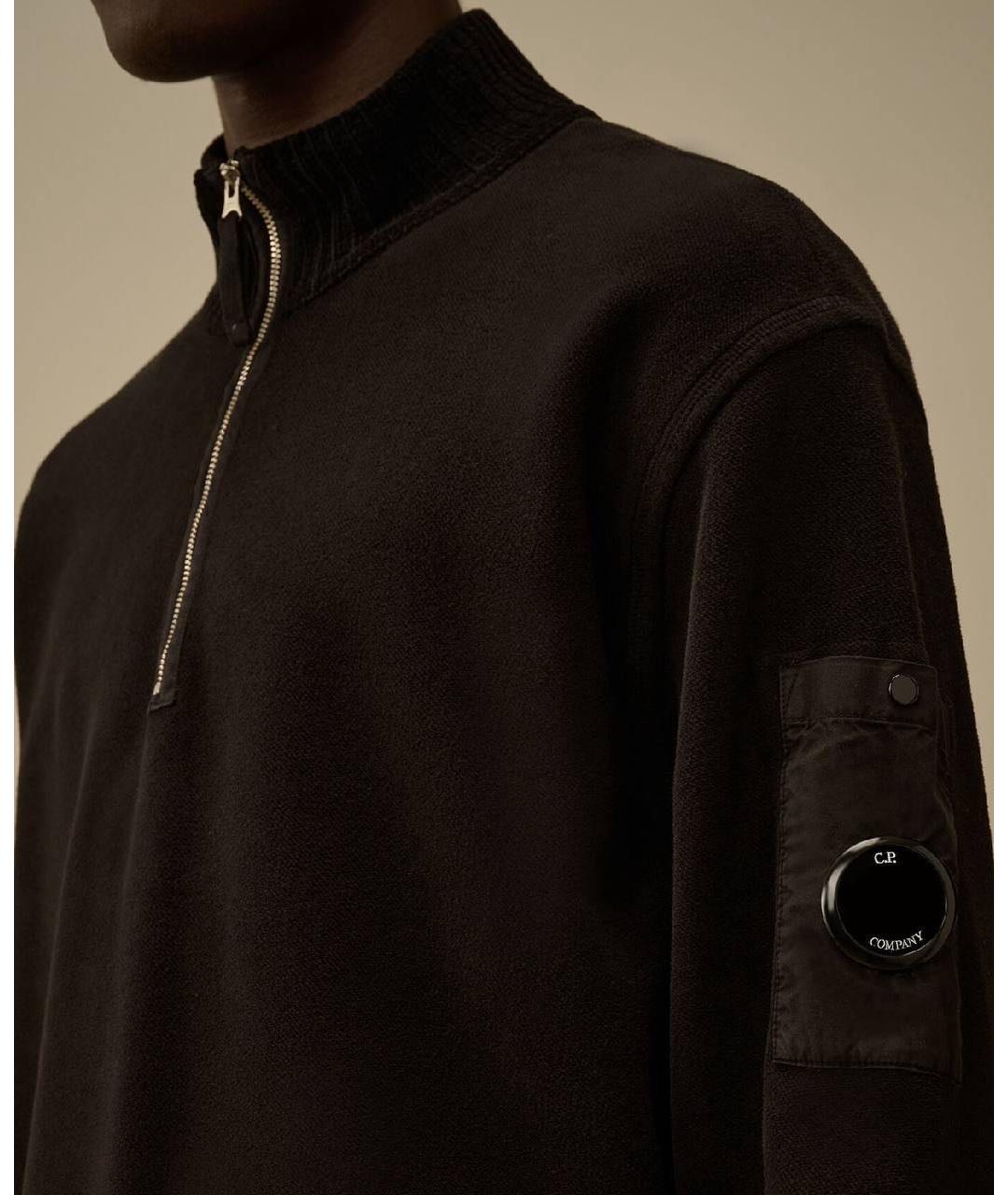 CP COMPANY Черный хлопковый джемпер / свитер, фото 3