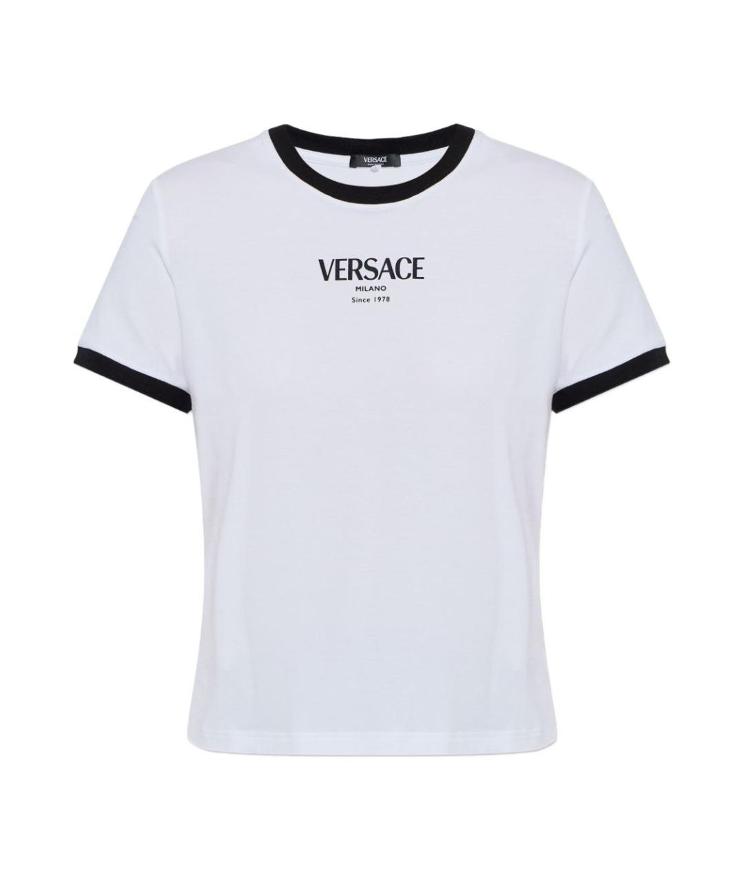 VERSACE Белая вискозная футболка, фото 1