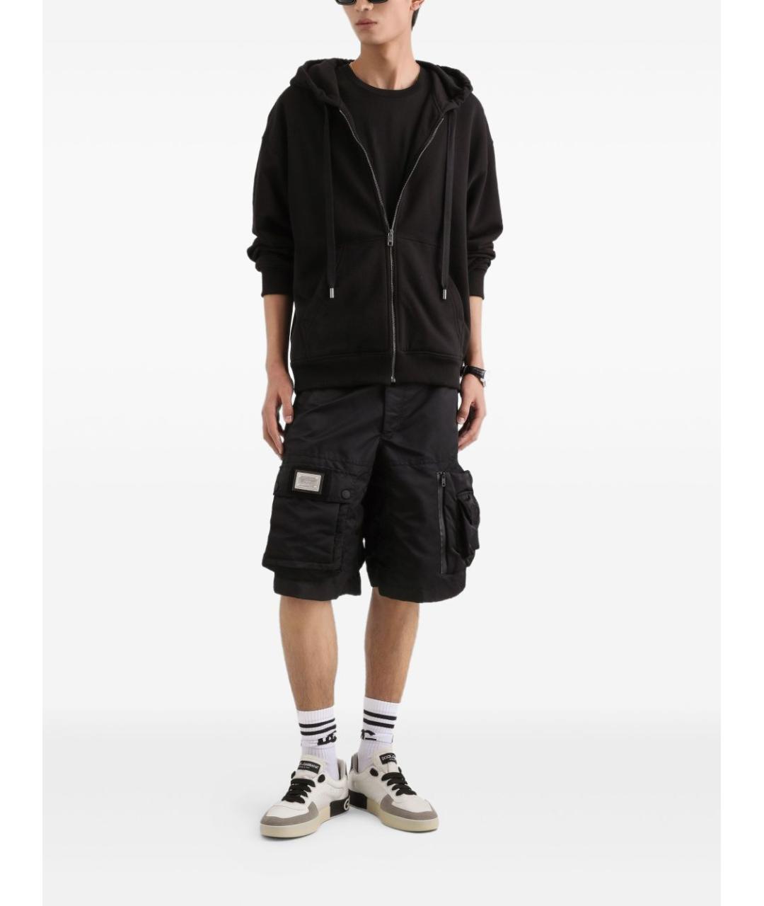 DOLCE&GABBANA Черная хлопковая футболка, фото 4