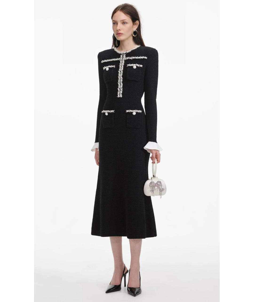 SELF-PORTRAIT Черное коктейльное платье, фото 3