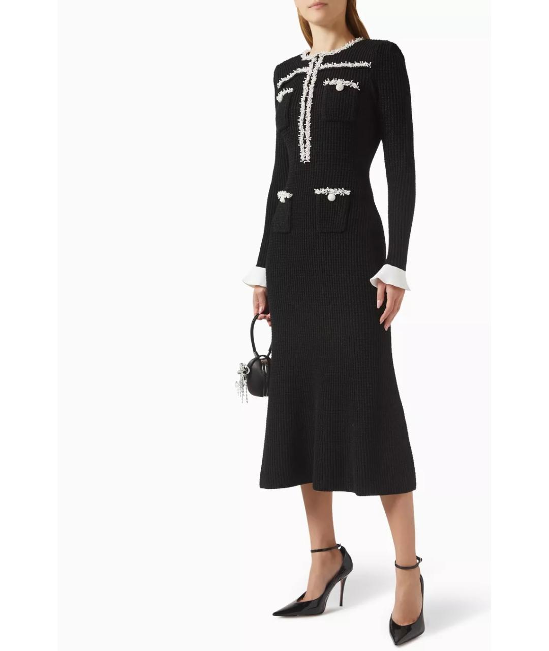 SELF-PORTRAIT Черное коктейльное платье, фото 5