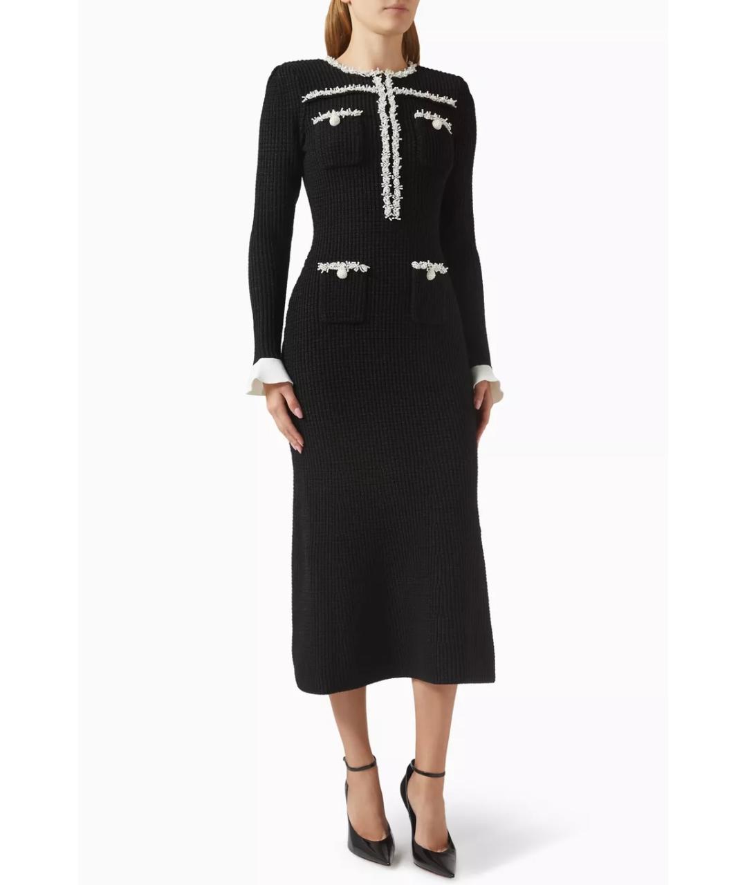 SELF-PORTRAIT Черное коктейльное платье, фото 6