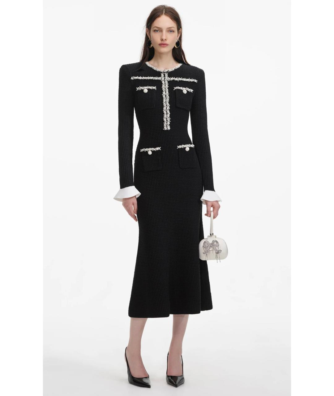 SELF-PORTRAIT Черное коктейльное платье, фото 2