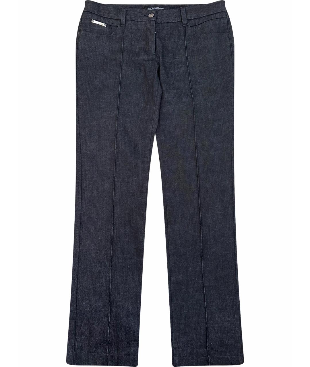 DOLCE&GABBANA Серые хлопковые прямые джинсы, фото 1