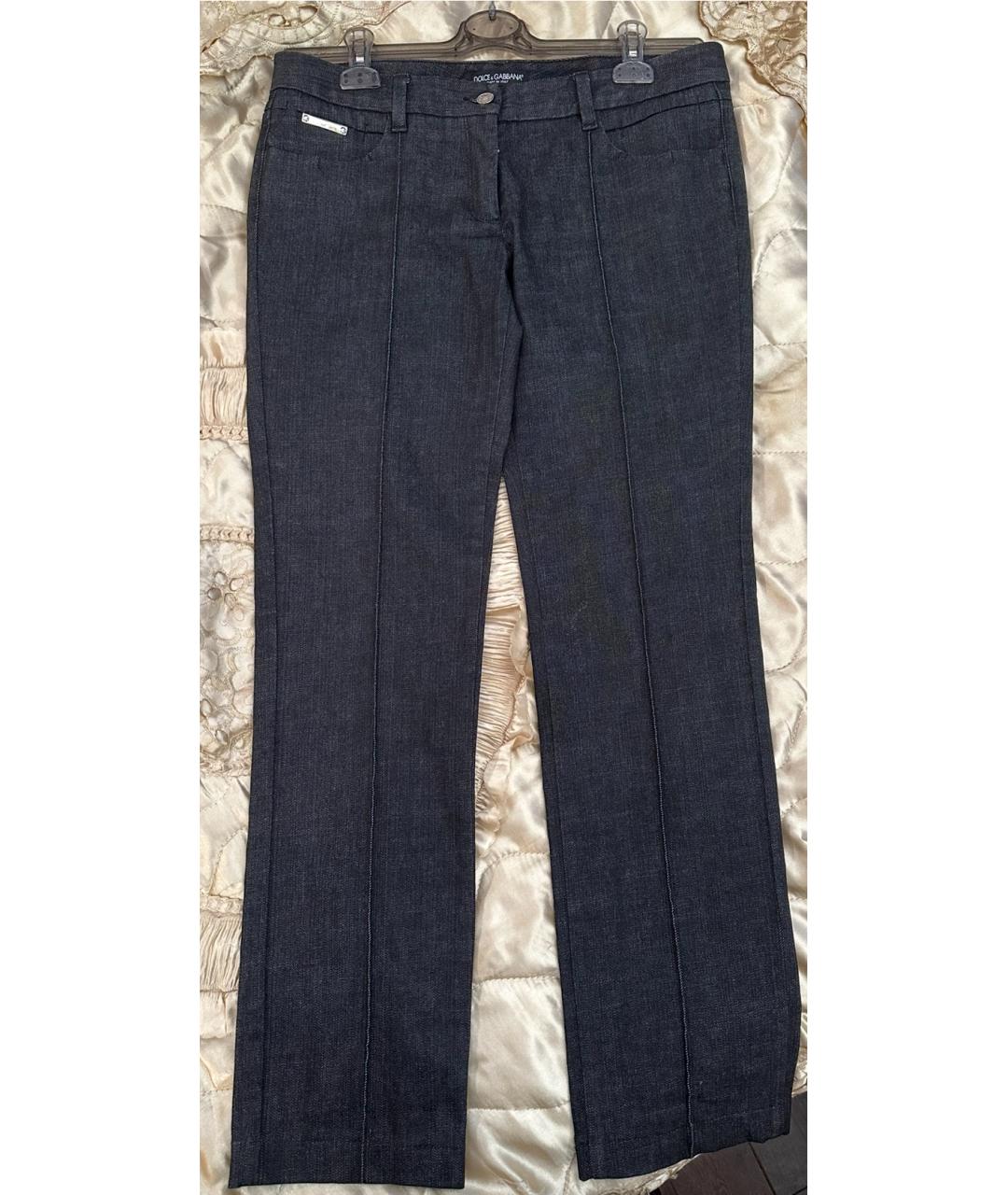 DOLCE&GABBANA Серые хлопковые прямые джинсы, фото 7