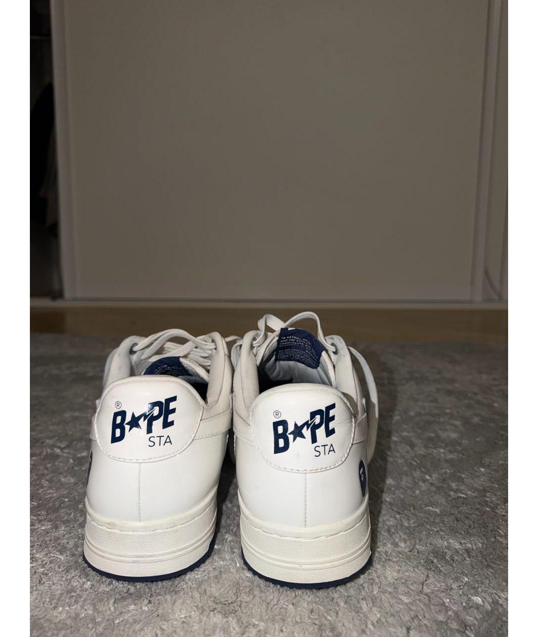 A BATHING APE Белые низкие кроссовки / кеды, фото 4