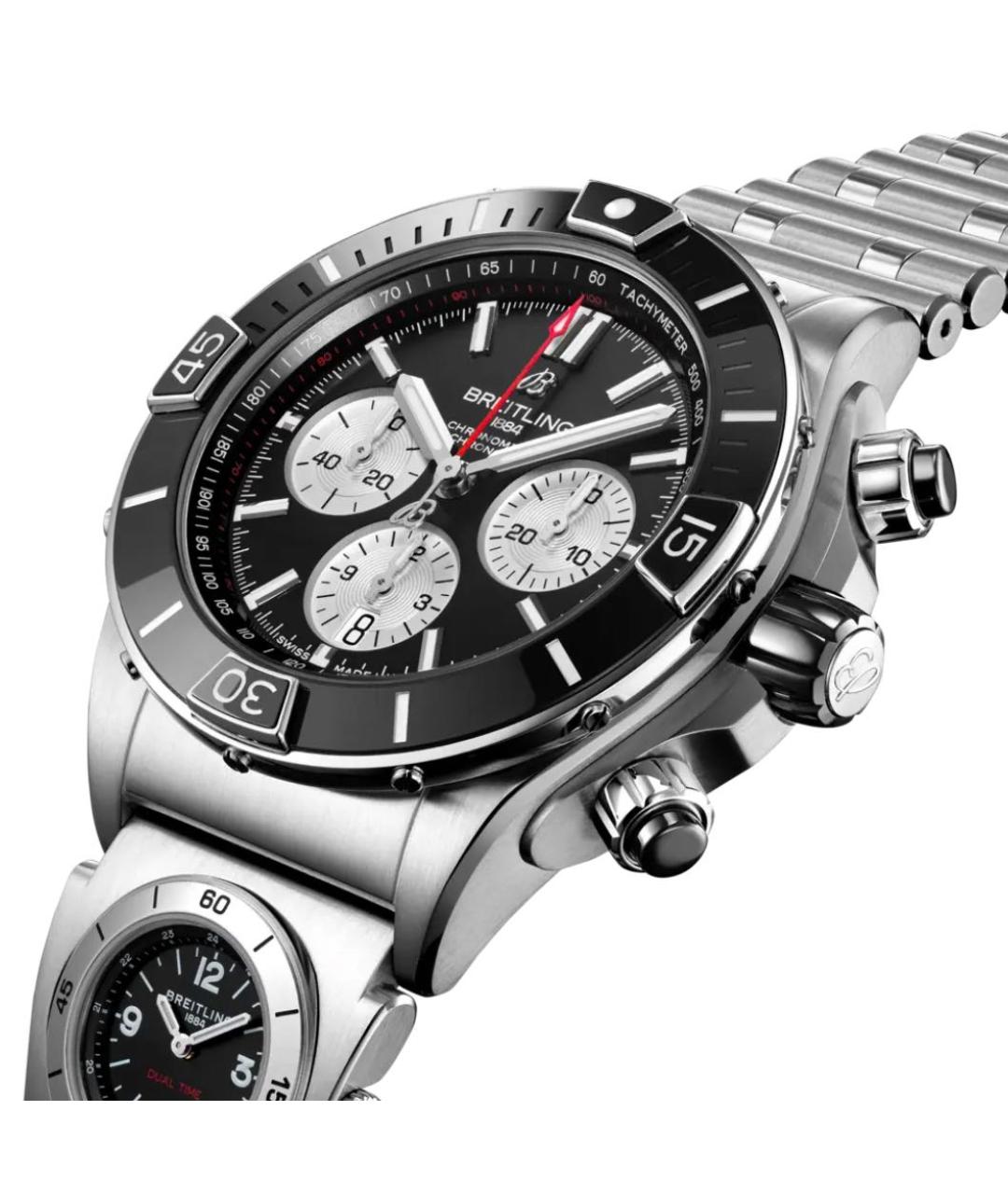 BREITLING Серебряные металлические часы, фото 2