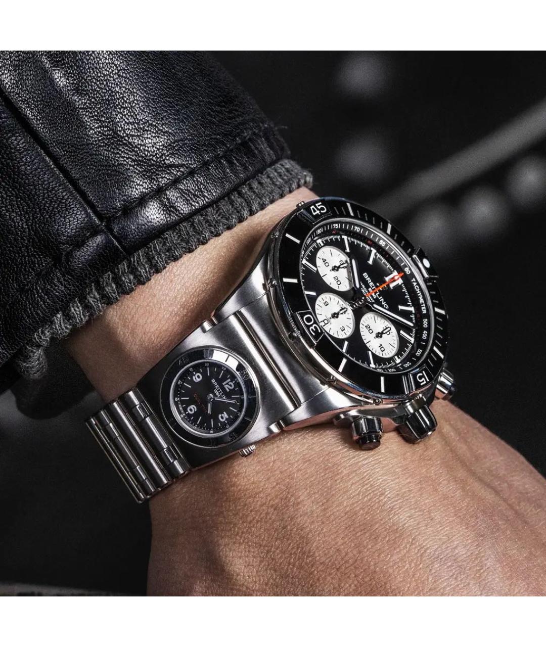 BREITLING Серебряные металлические часы, фото 5