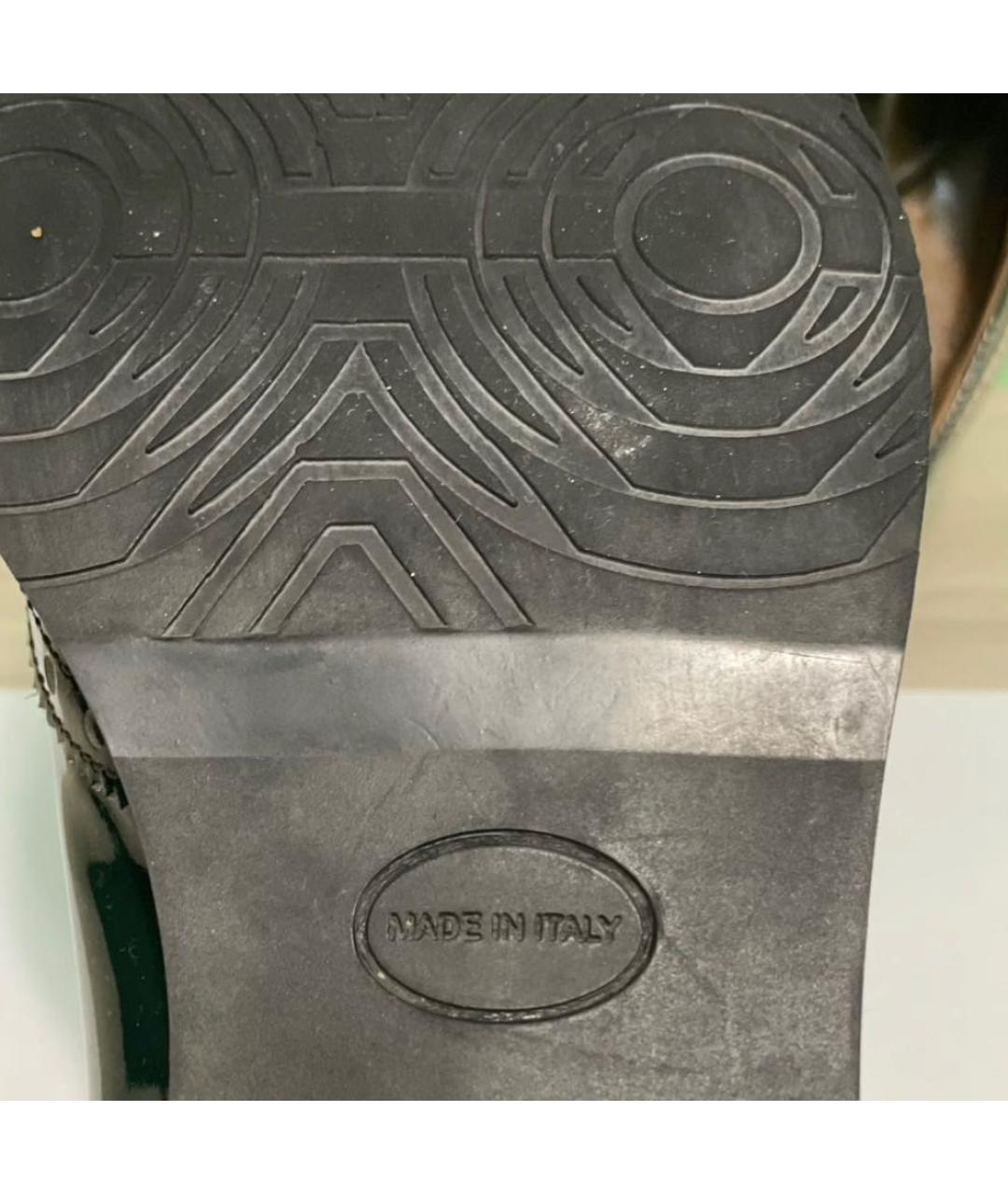 POLLINI Зеленые ботинки из лакированной кожи, фото 4