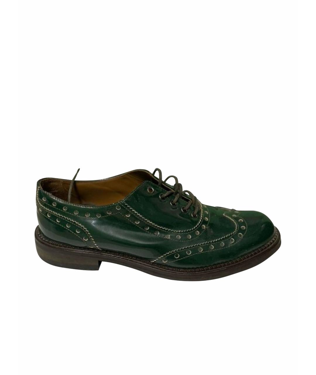 POLLINI Зеленые ботинки из лакированной кожи, фото 1