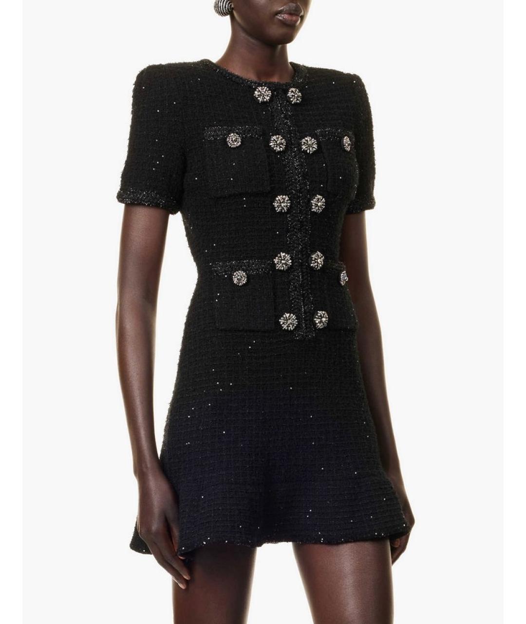SELF-PORTRAIT Черное коктейльное платье, фото 9