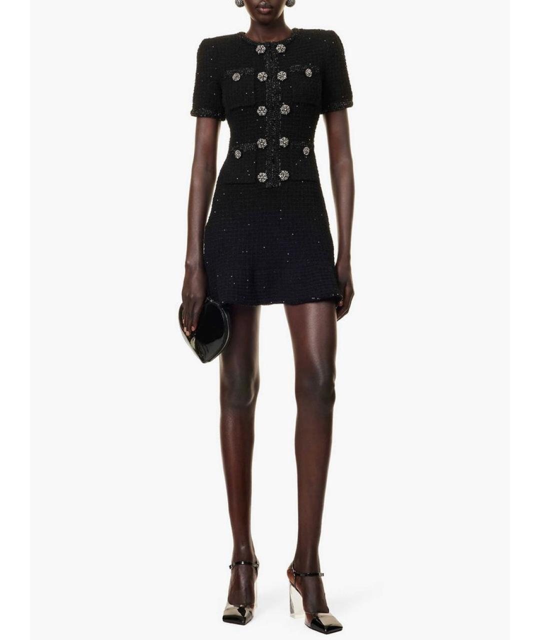 SELF-PORTRAIT Черное коктейльное платье, фото 8