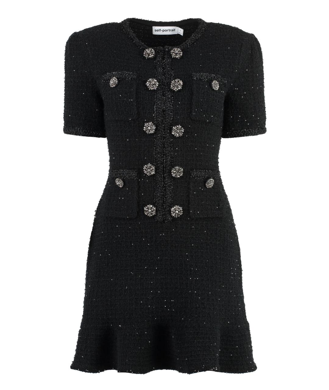 SELF-PORTRAIT Черное коктейльное платье, фото 1