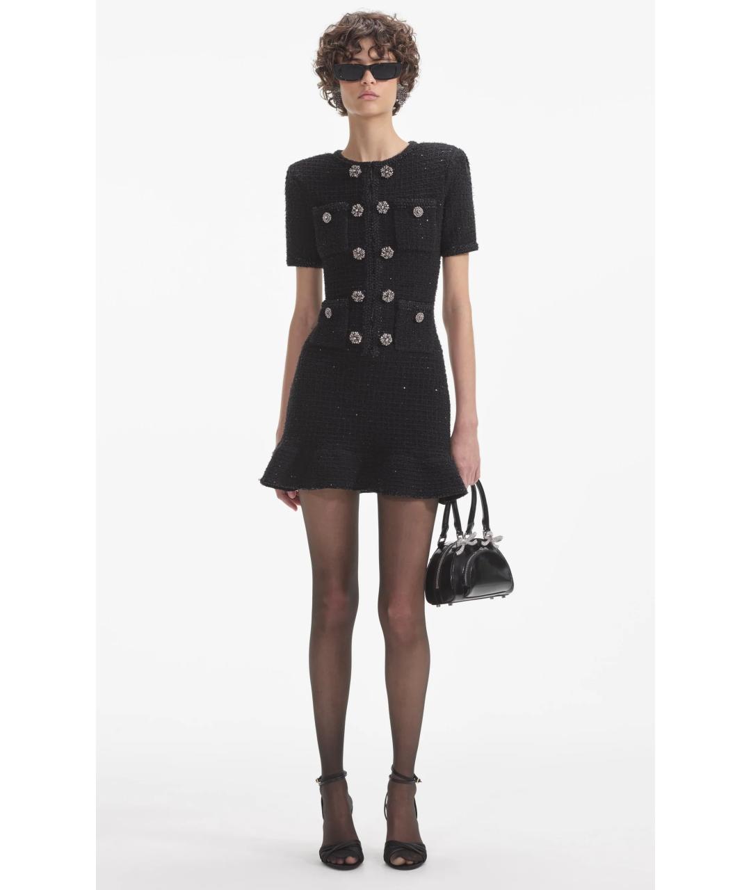 SELF-PORTRAIT Черное коктейльное платье, фото 2