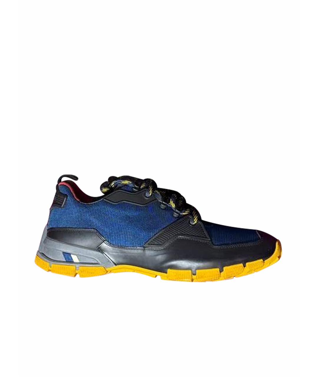 PRADA Мульти текстильные низкие кроссовки / кеды, фото 1