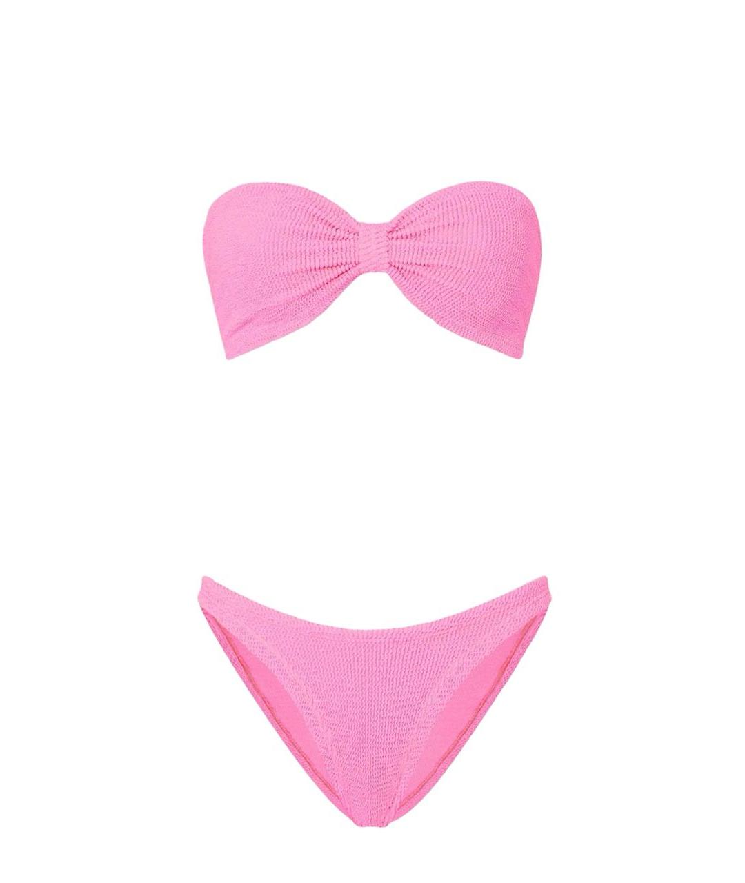 HUNZA G Розовый полиамидовый купальник, фото 1