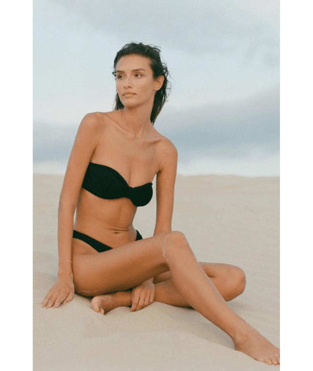 HUNZA G Черный полиамидовый купальник, фото 4