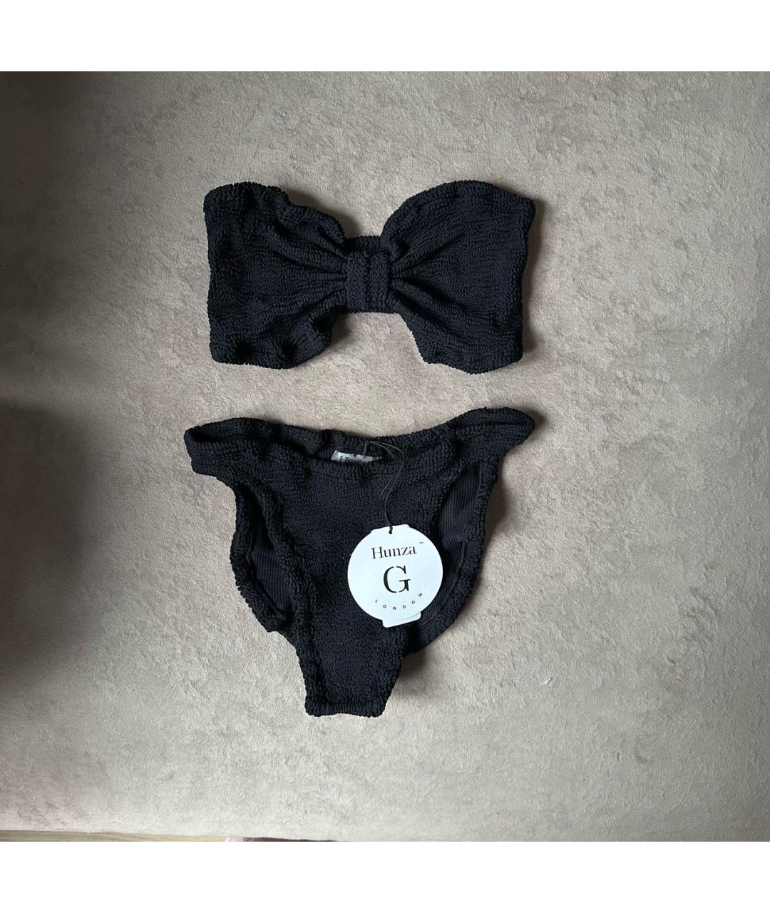 HUNZA G Черный полиамидовый купальник, фото 2