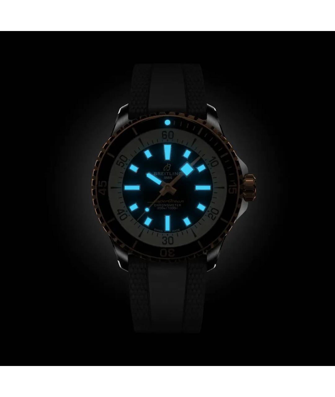 BREITLING SUPEROCEAN Черные металлические часы, фото 6