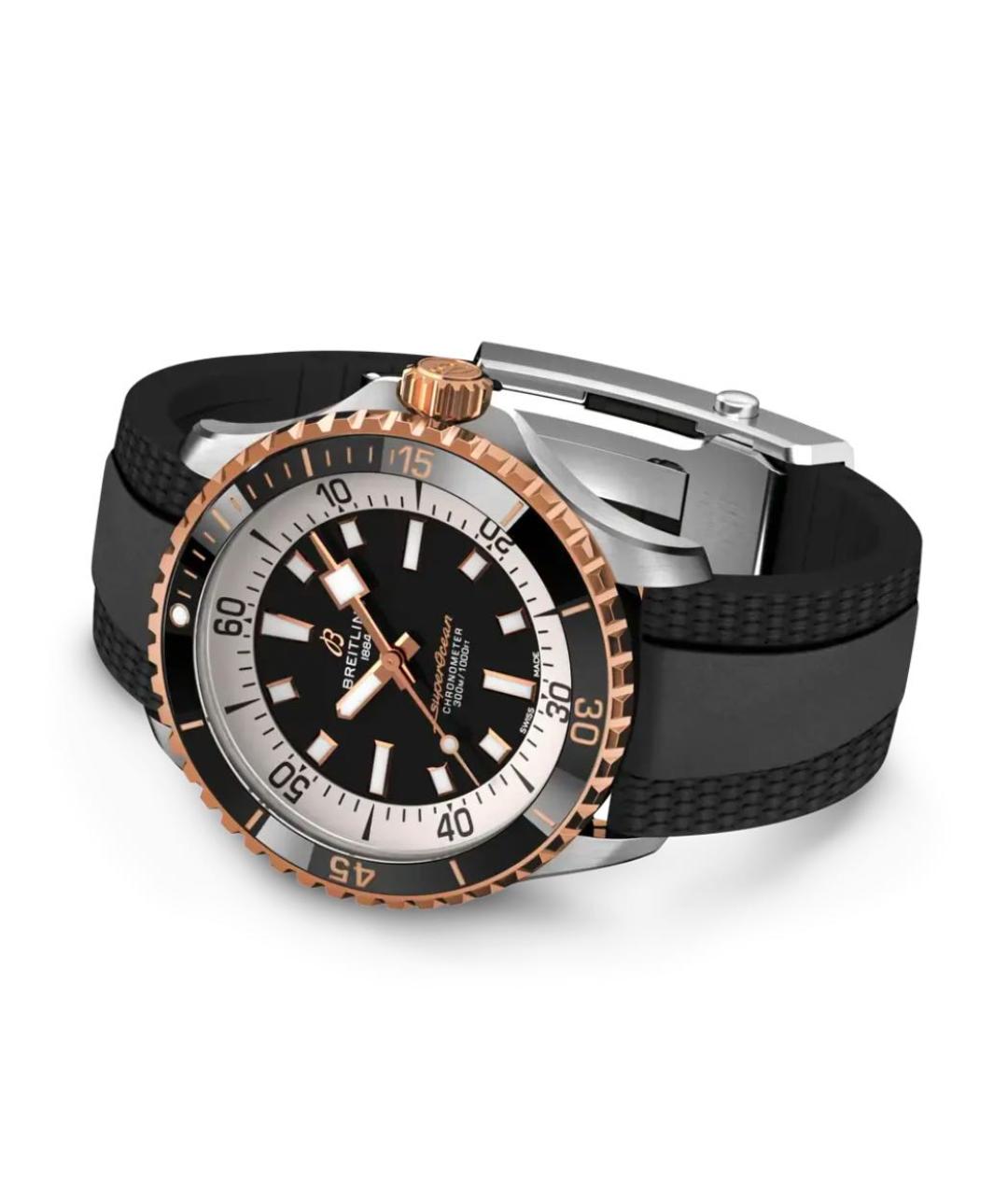 BREITLING SUPEROCEAN Черные металлические часы, фото 3