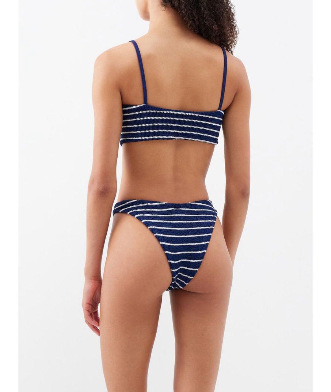 HUNZA G Темно-синий полиамидовый купальник, фото 3