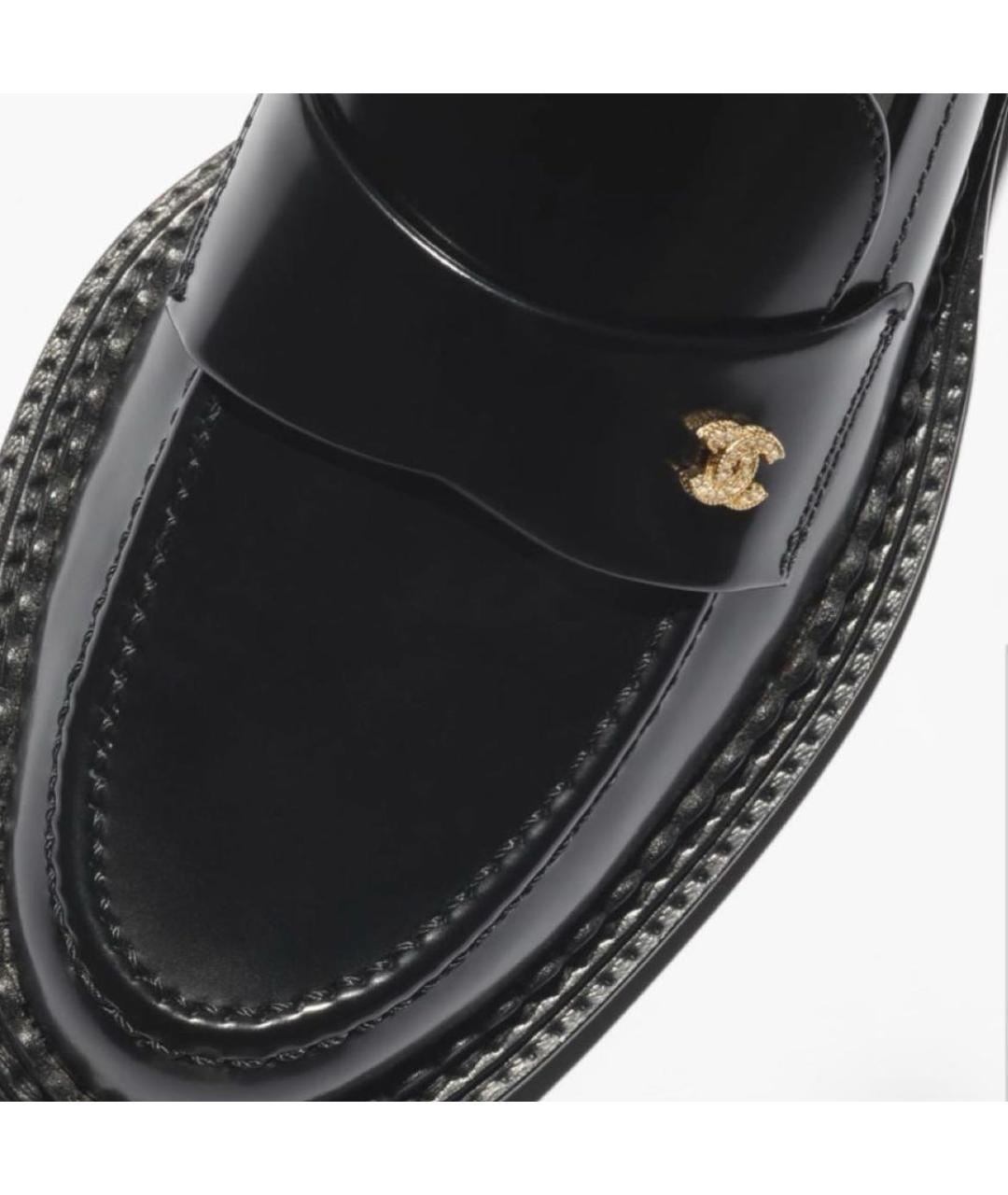 CHANEL Черные кожаные лоферы, фото 2