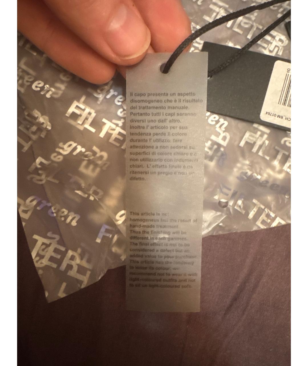 DIESEL BLACK GOLD Черная кожаная цепочка/подвеска, фото 4