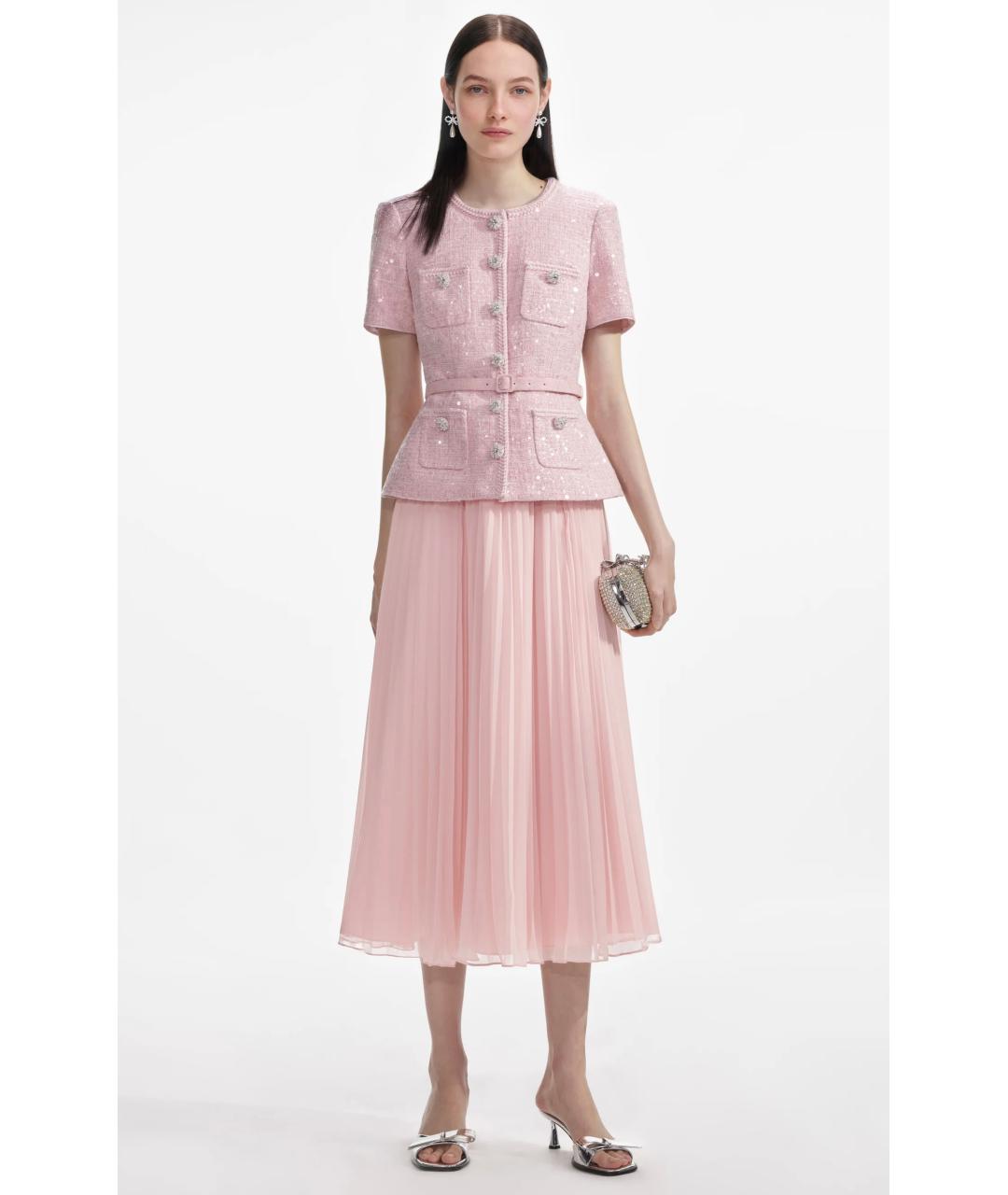 SELF-PORTRAIT Розовое коктейльное платье, фото 2