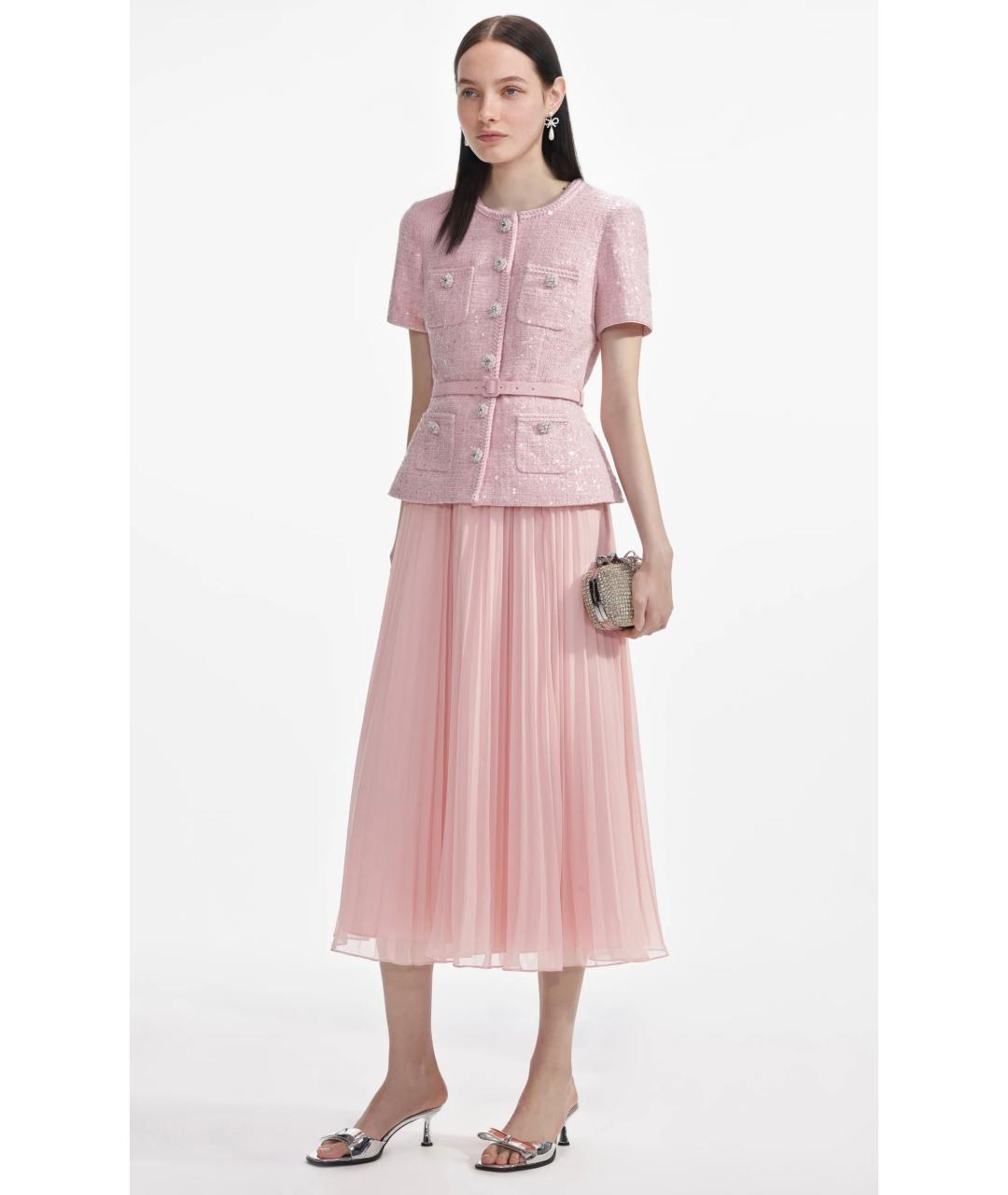 SELF-PORTRAIT Розовое коктейльное платье, фото 3