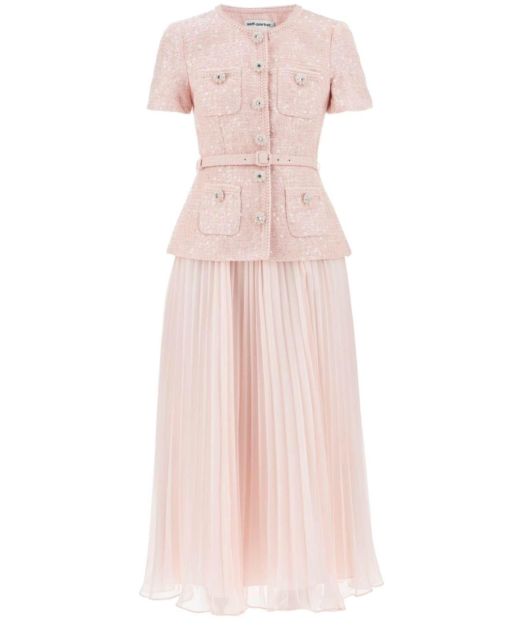SELF-PORTRAIT Розовое коктейльное платье, фото 1