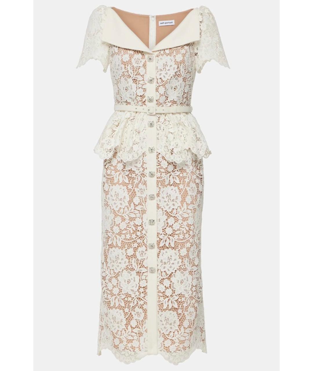 SELF-PORTRAIT Бежевое коктейльное платье, фото 10