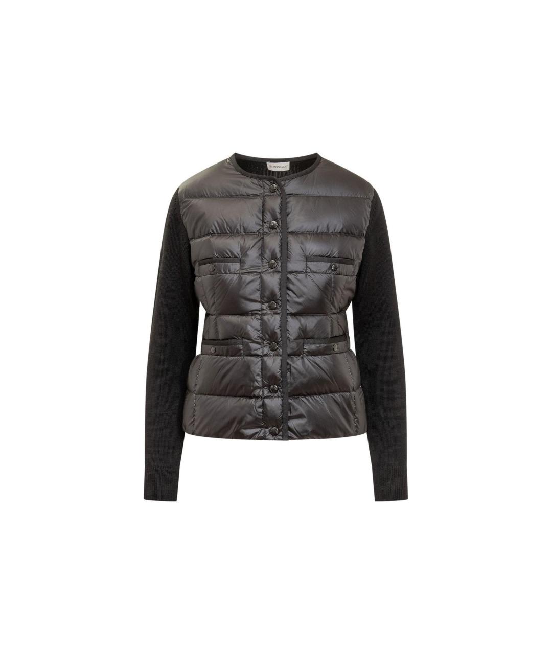 MONCLER Черный пуховик, фото 1