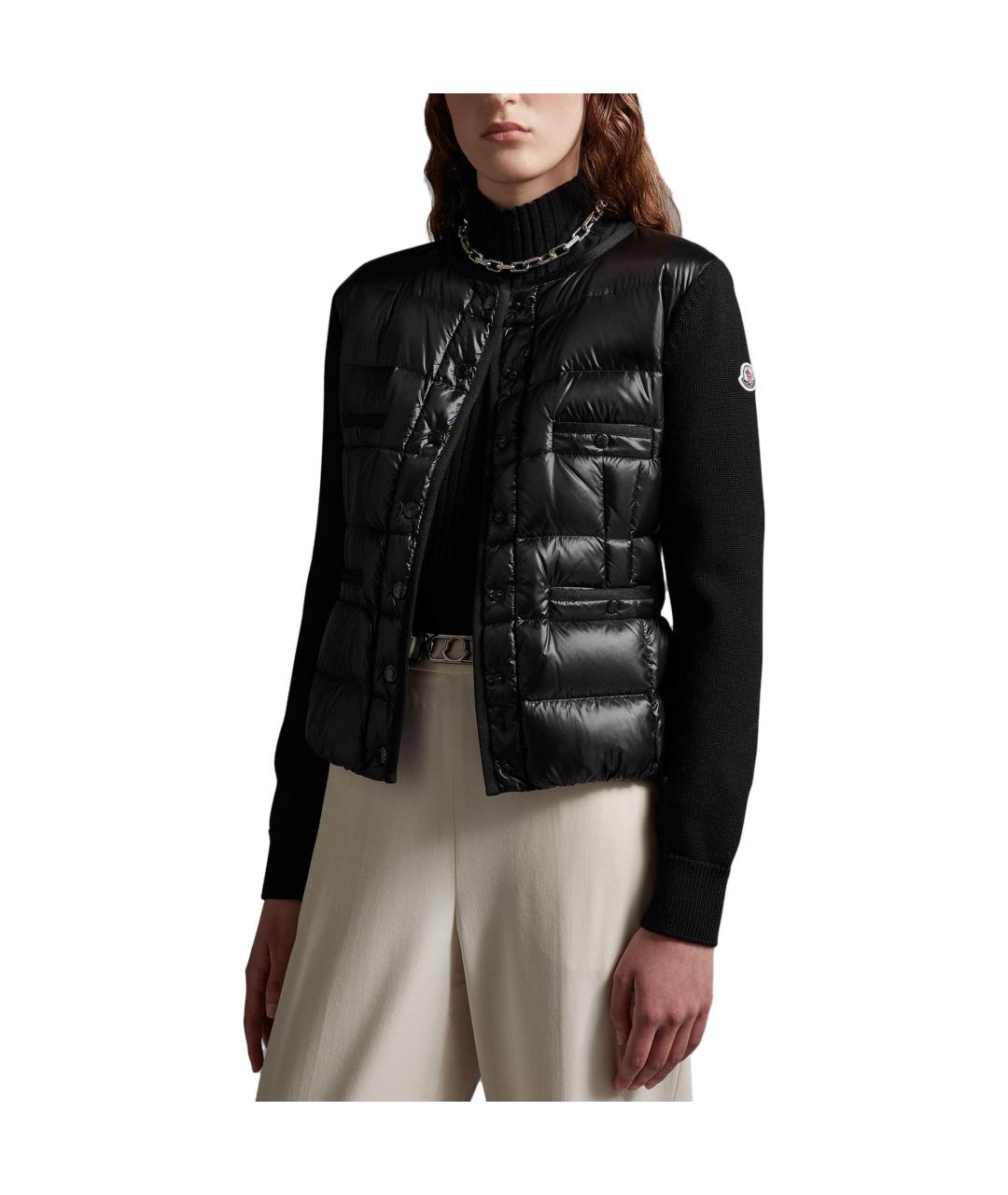 MONCLER Черный пуховик, фото 6