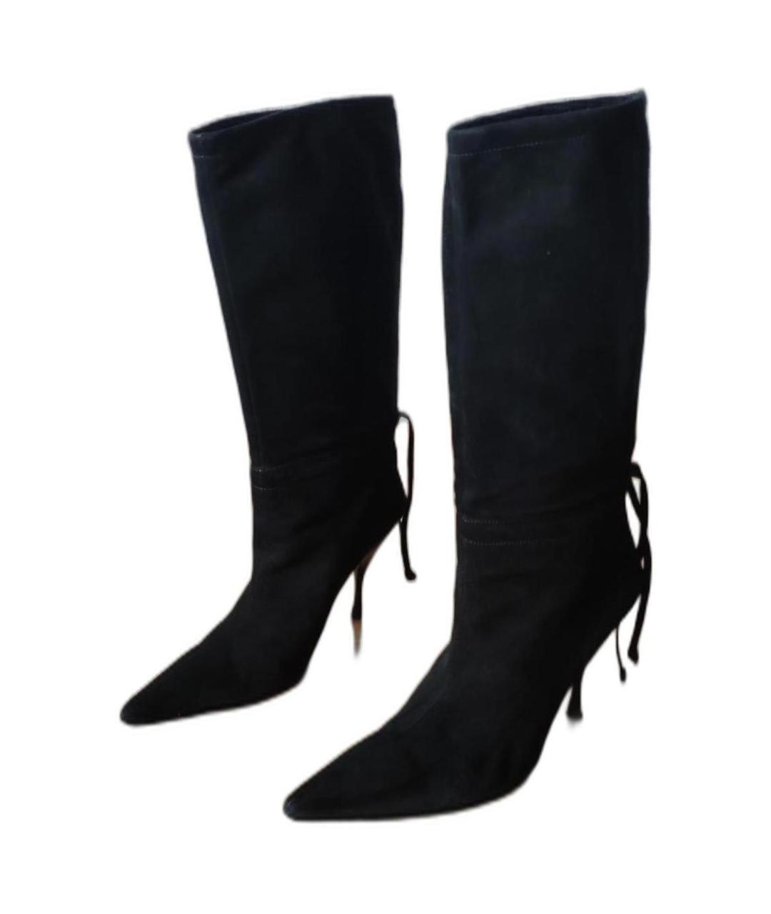 MIU MIU Черные замшевые сапоги, фото 2