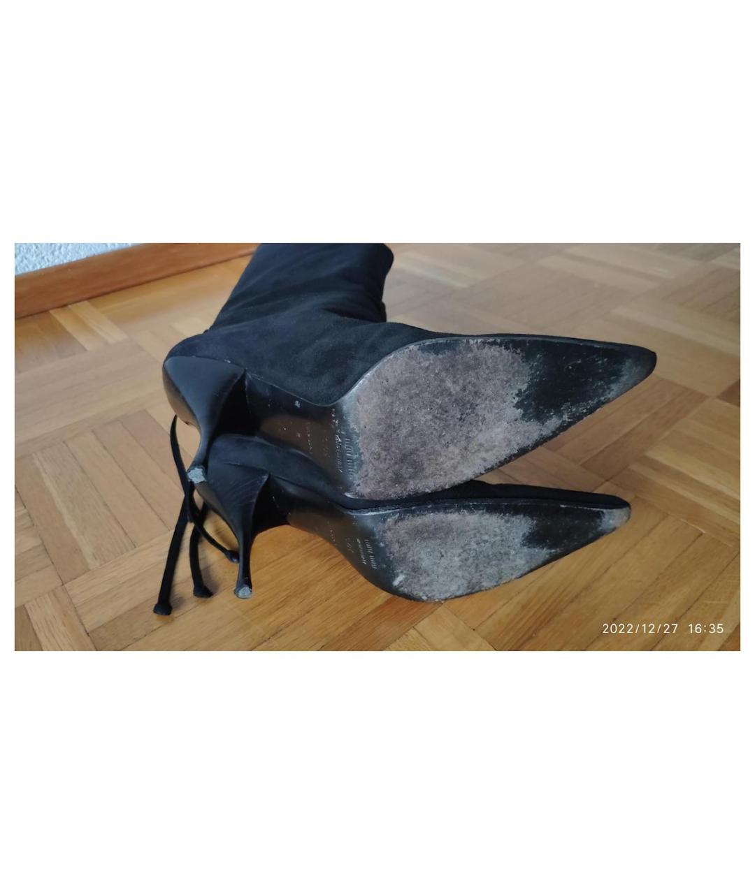 MIU MIU Черные замшевые сапоги, фото 6