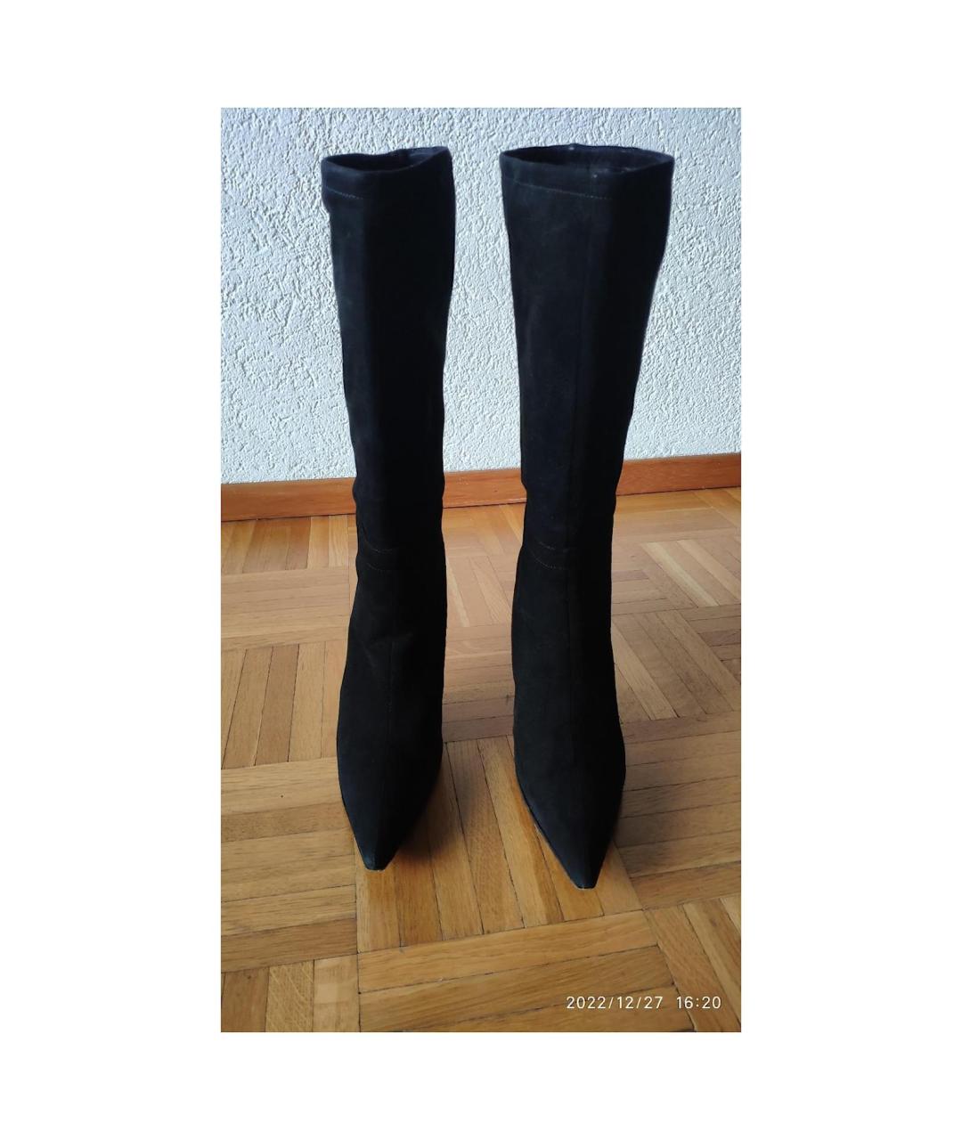 MIU MIU Черные замшевые сапоги, фото 3