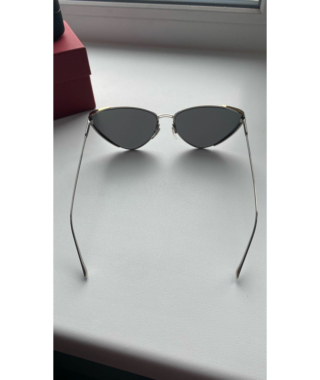 SALVATORE FERRAGAMO Серые металлические солнцезащитные очки, фото 6