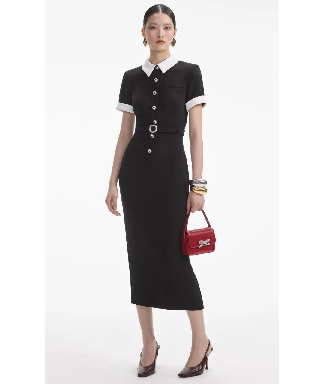 SELF-PORTRAIT Черное коктейльное платье, фото 5