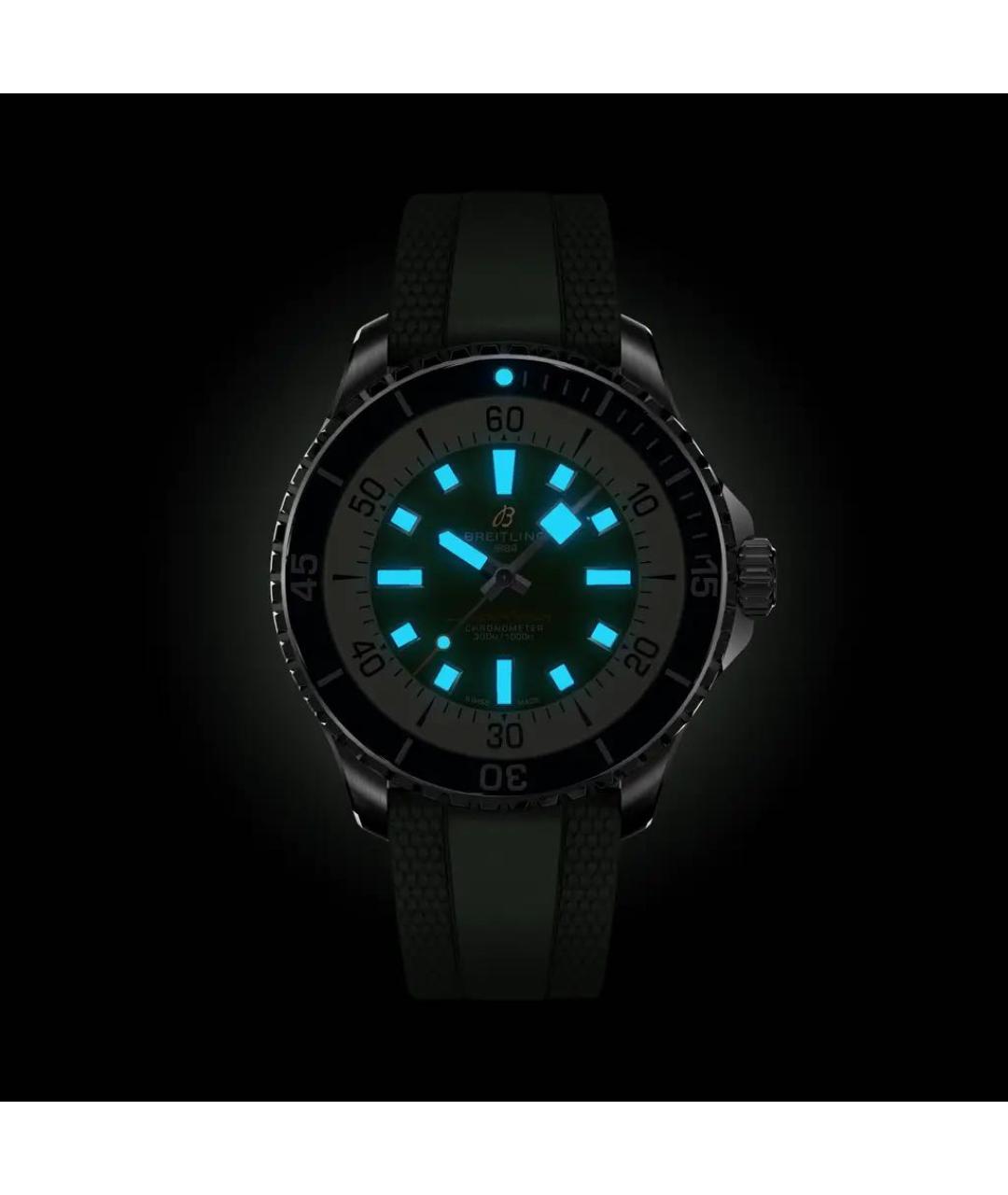 BREITLING SUPEROCEAN Зеленые металлические часы, фото 6