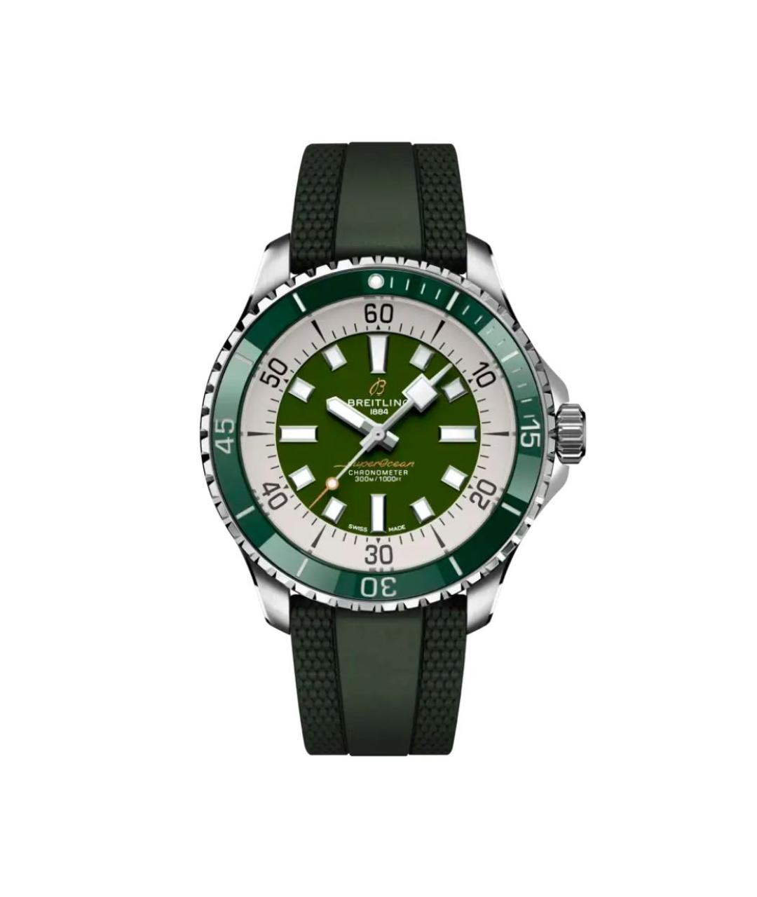 BREITLING SUPEROCEAN Зеленые металлические часы, фото 1