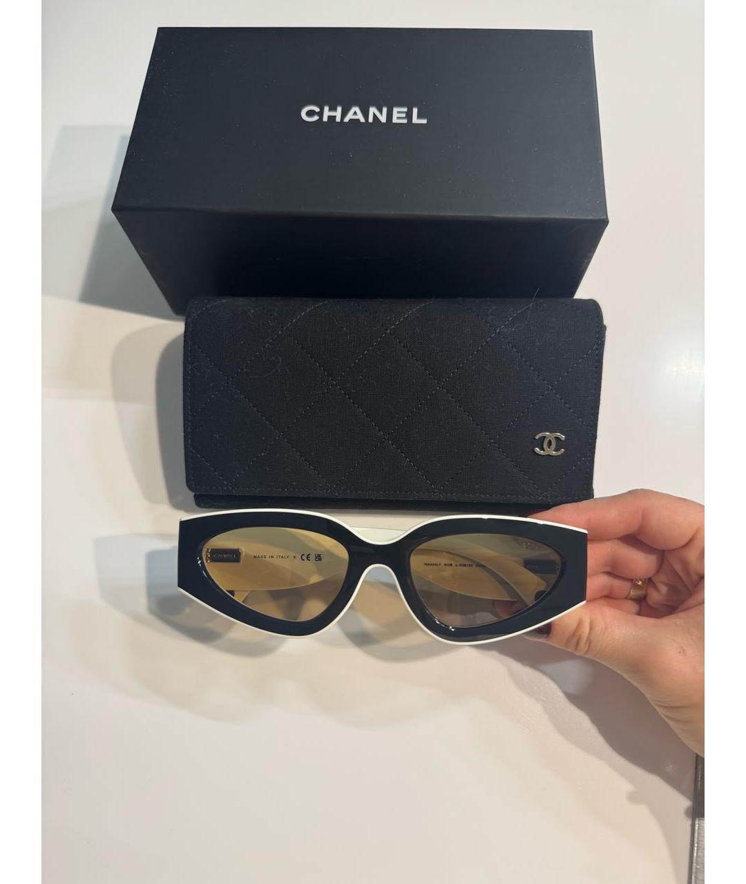 CHANEL Черные пластиковые солнцезащитные очки, фото 5