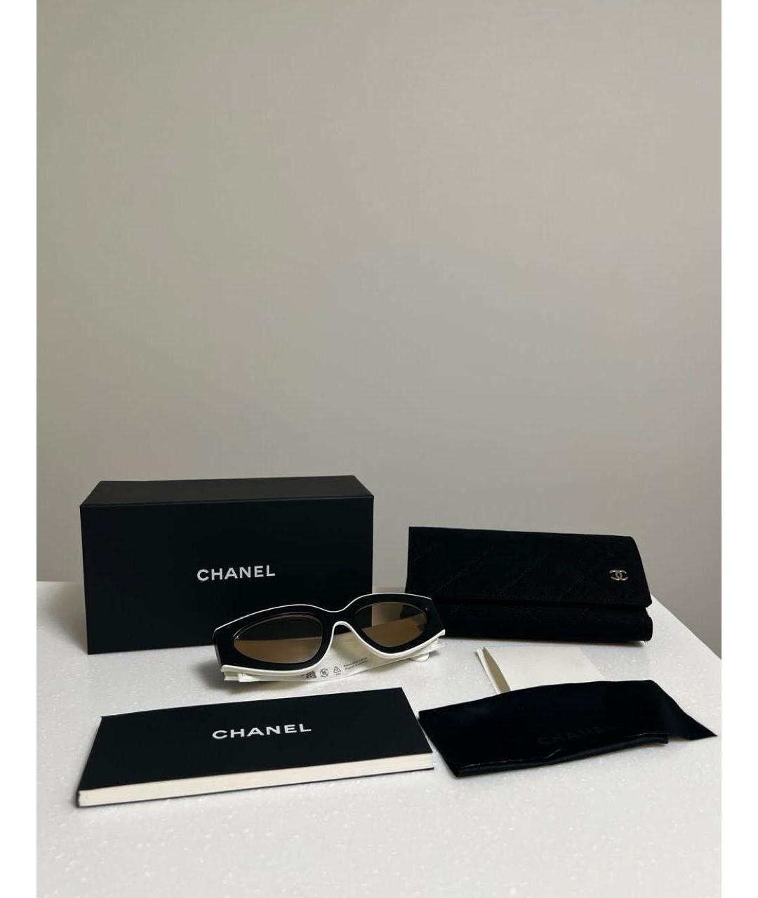 CHANEL Черные пластиковые солнцезащитные очки, фото 4