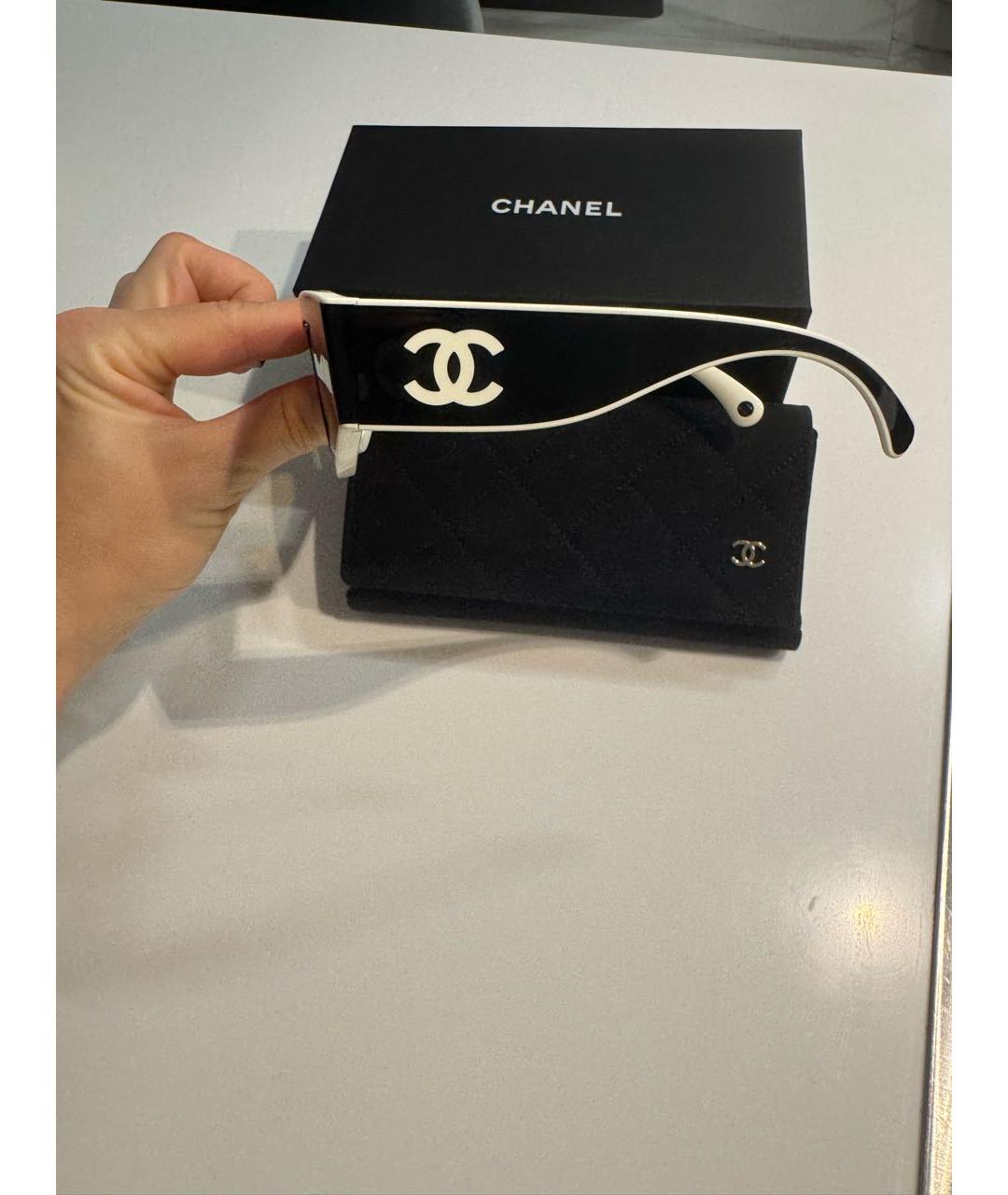CHANEL Черные пластиковые солнцезащитные очки, фото 6