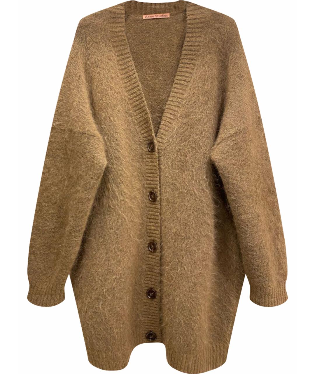 ACNE STUDIOS Коричневый шерстяной кардиган, фото 1