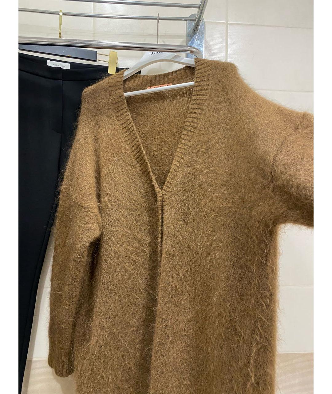 ACNE STUDIOS Коричневый шерстяной кардиган, фото 7