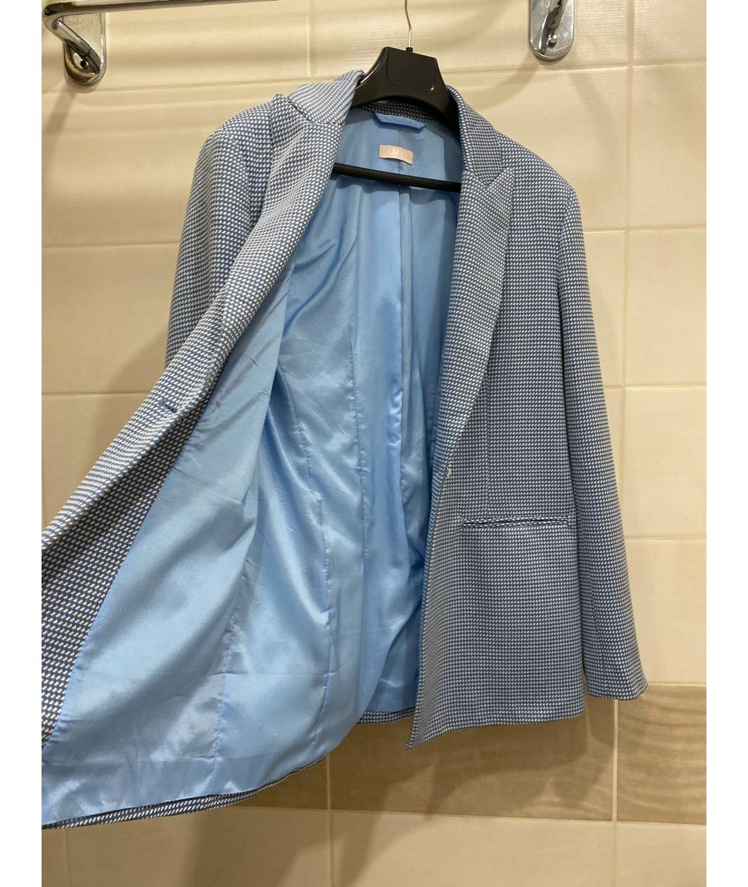 LIU JO Голубой хлопковый жакет/пиджак, фото 3
