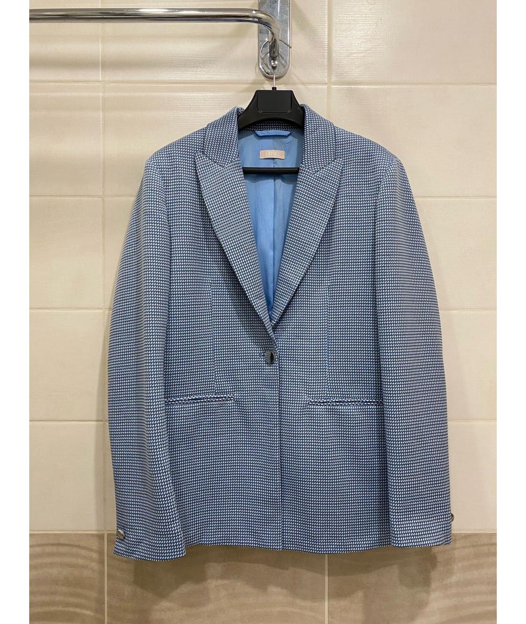 LIU JO Голубой хлопковый жакет/пиджак, фото 2